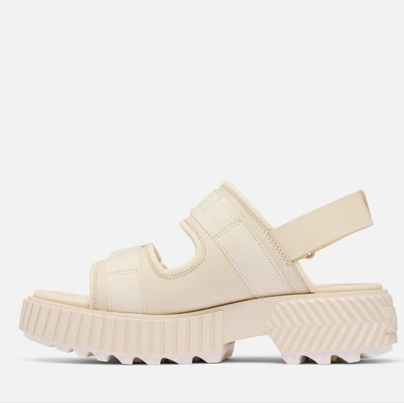 SOREL NWOT ONA AVE PLATFORM SANDAL SZ 6.5 CHALK WHITE - Picture 2 of 14